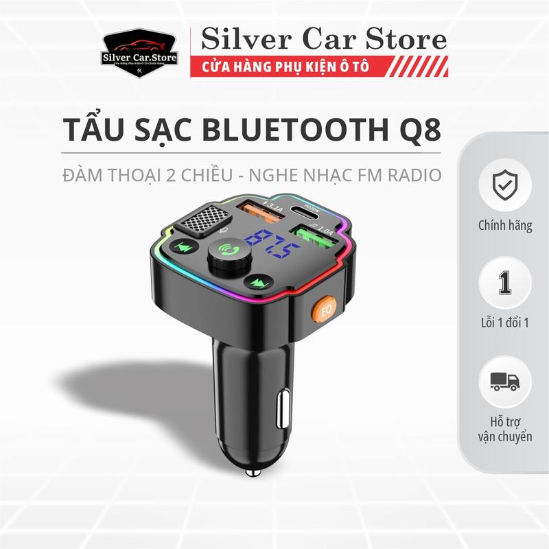 Tẩu Sạc Nhanh Ô Tô, Tẩu Nghe Nhạc Bluetooth, Điện Áp 12V