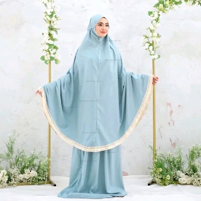 Mukena terbaru 2024 dewasa remaja mukenah adem traveling bahan katun tebal 6