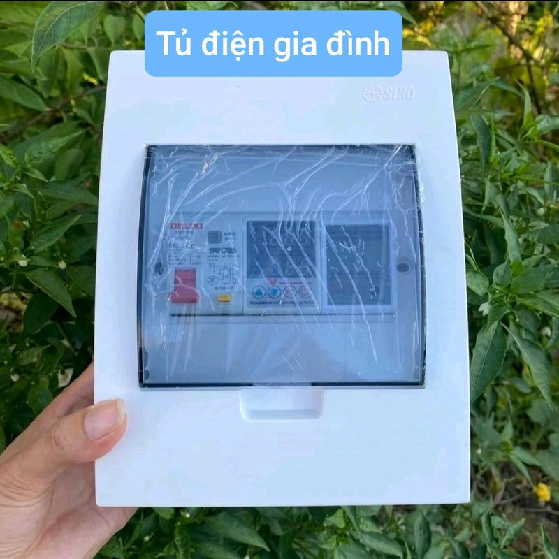  Tủ điện gia đình an toàn thông minh chống giật chống quá tải chống quá ap thấp ap tính số điện 