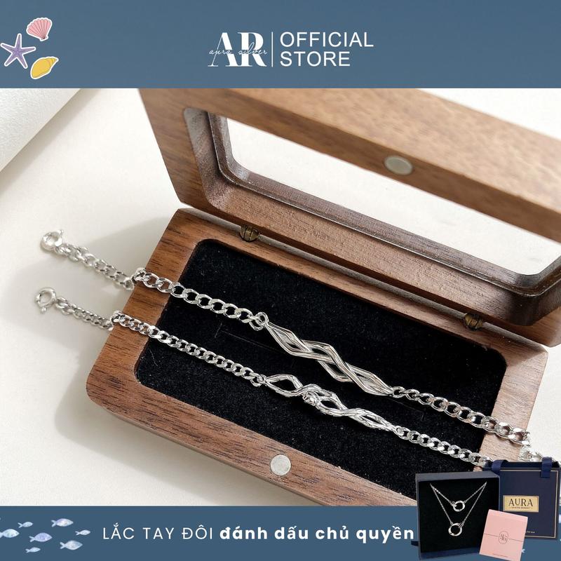 Vòng tay đôi nam nữ bạc 925 lắc tay bạc tình yêu Jadin-Aura Silver-LĐ08