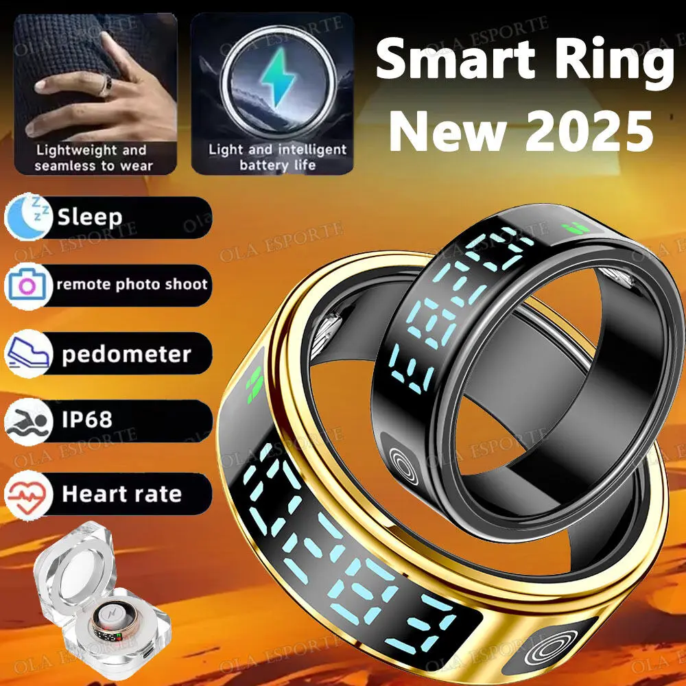 2026 Smart Ring with Display Screen and Touch, Wireless Charging ...