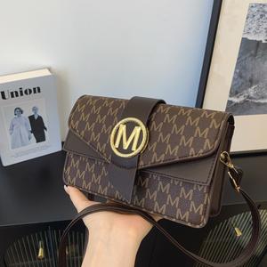 Beg Selempang Bahu Tunggal, Untuk Wanita, Ketibaan Baru, Beg Persegi Kecil Serbaguna, dengan Tali Berganda, Gaya Korea Musim Luruh, Fesyen Ringkas, Beg Wanita Crossbody