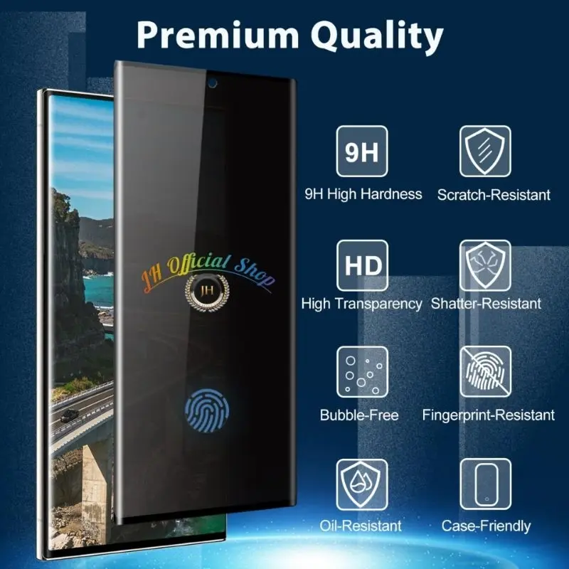 anti gores kaca SPY lengkung inFinix Note 40s 40 Pro 4G 5G tempered glass curved uv anti intip privacy 4