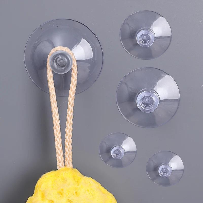 Ống Hút Đầu Nấm Cốc Hút PVC Trong Suốt, Bộ 10 Cái, Thích Hợp Cho Kính Và Cửa Sổ, Ống Hút Chân Không Mạnh, Móc Treo Khăn, Để Trang Trí Nội Thất 1
