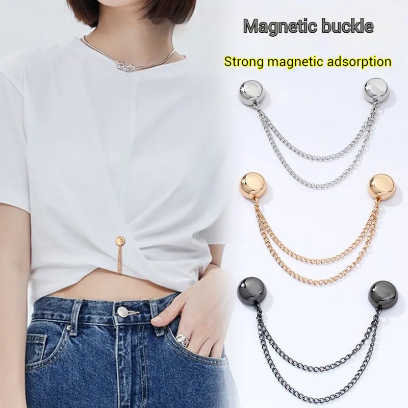 T-shirt/Pant Magnetic Buckle Shorten Clip Adjustable Clip