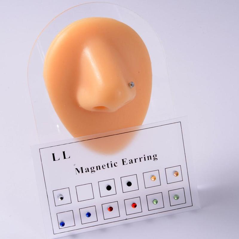 Product Introduction of Miếng Dán Thẻ, 12 Cái, Từ Tính, Không Xỏ Lỗ, Cho Tai, Môi Và Khuyên Mũi 24