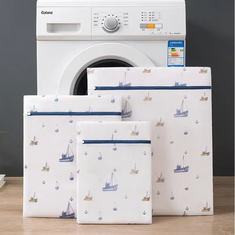 6 Sizes Laundry Bag Bra Underwear Washing Bags Washing Machine Laundry Net Fine Mesh with Zip 30x40cm 60x60cm