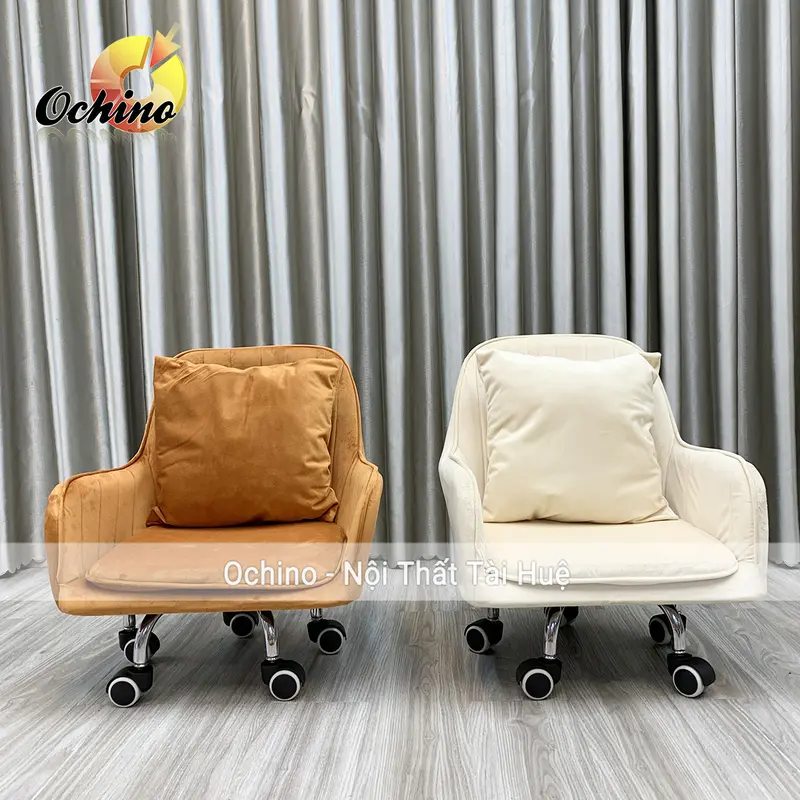 Ghế Bệt Ngồi Làm Nail, Đóng Hàng Có Bánh Xe Di Chuyển Tiện Lợi Mẫu Vân Sò Dày Dặn (Ảnh Thật) 7