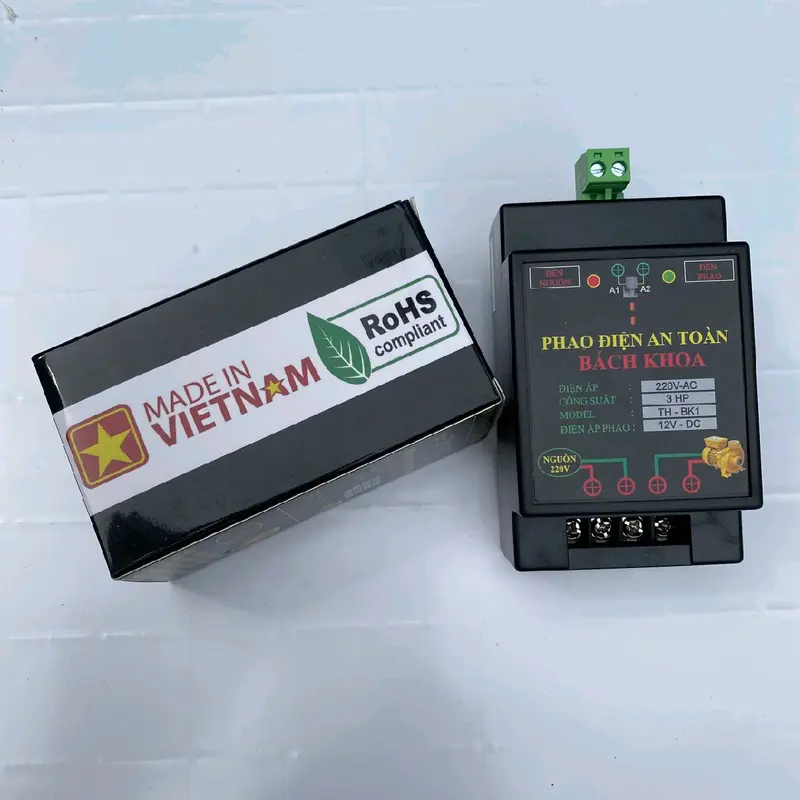 Rơ Le phao điện 12V 3HP Bách Khoa chuyển phao bồn nước 220V xuống 12V DC an toàn 3