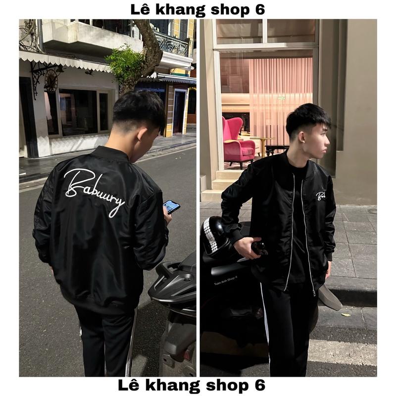 Áo Khoác Gió Q.C Thêu Mặt Trước Sau, Lót Gió Màu Cam Vàng Bên Trong, Chất Gió Q.C, Có Khoá  Nam Nữ