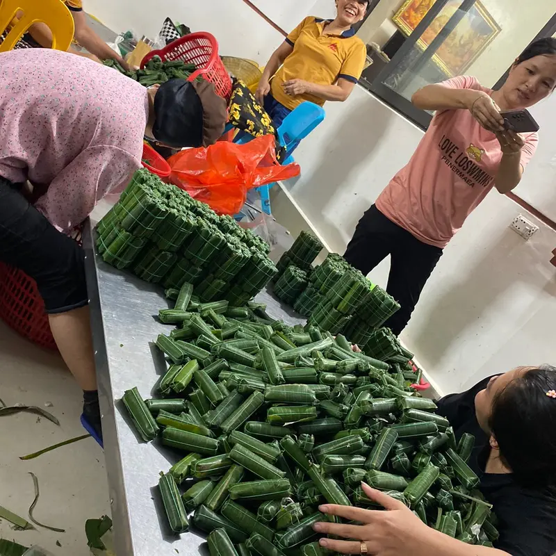 100 cái Nem Chua-Đặc sản Thanh Hoá chuẩn vị. Làm từ thịt và bì, có vị chua cay. Lên men bằng thính gạo. Food nem  chua 5
