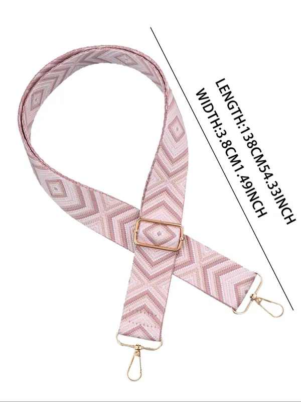 Fashionable Ethnic Pattern Design Bag Strap, Adjustable Shoulder Strap for Travel, Casual Versatile Bag Strap for Women & Men 1
