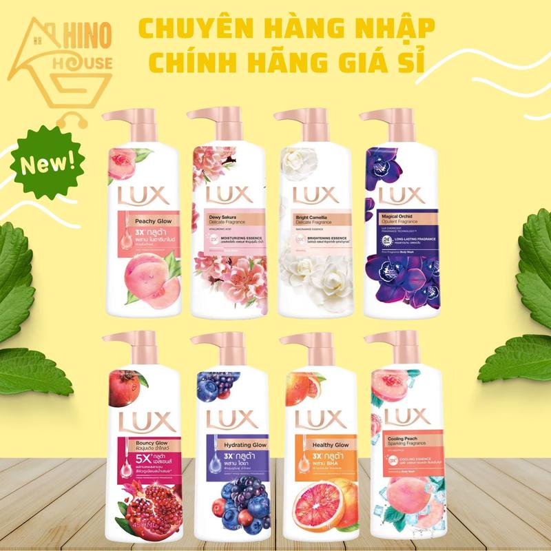 Sữa Tắm Lux 450ml Thái Lan Hương Nước Hoa Thơm Mát, Hỗ Trợ Dưỡng Ẩm, Mềm Mịn Da - Hinohouse