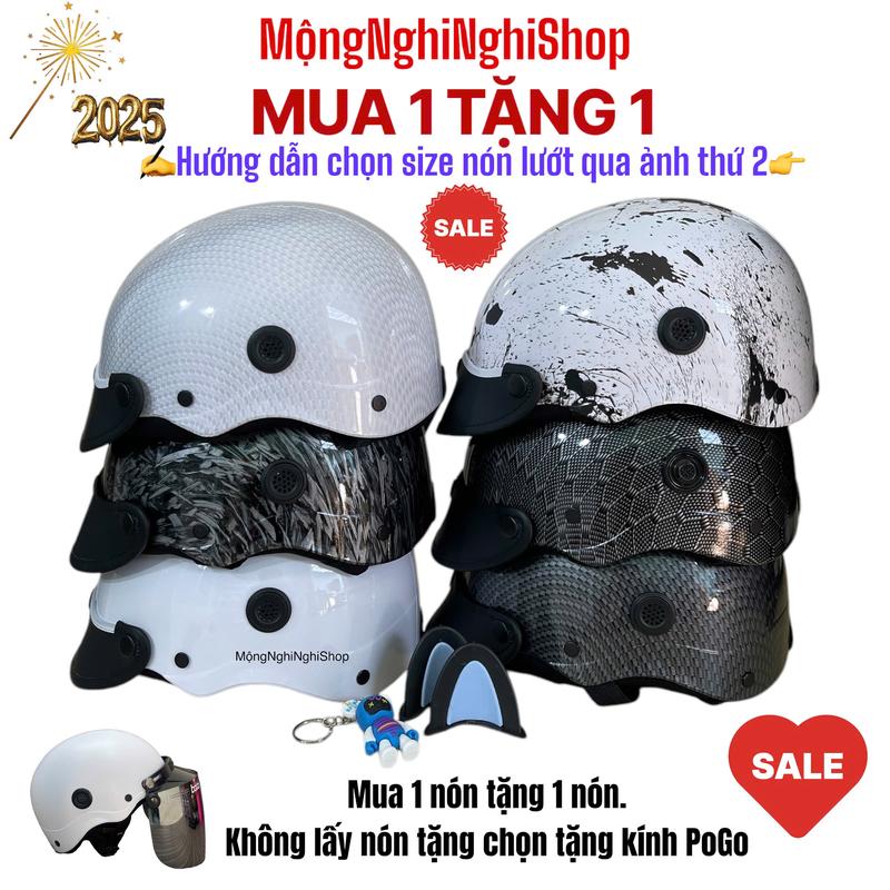( MUA 1 TẶNG 1) Nón Bảo Hiểm CACBON , Bảo Hành 12 Tháng Chất Liệu Nhựa ABS ,CTy TNHH Camry Helmet Đội Đầu Phụ Kiện mubaohiem nuada Sport