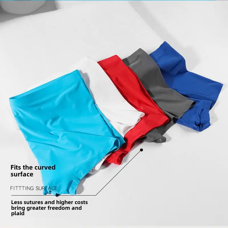 Quần Boxer Nam, Thiết Kế Trơn Cơ Bản, Vải Nylon Mềm, Thoải Mái, Thích Hợp Mặc Hàng Ngày, Đồ Lót Cho Nam 2