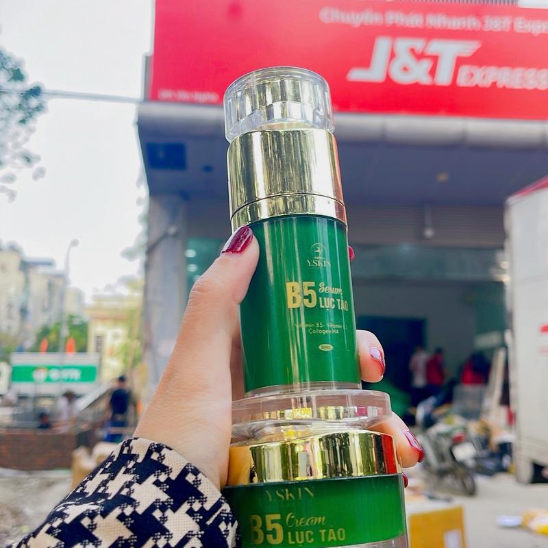 Bộ Đôi Dưỡng Trắng B5 Lục Tảo Skincare - Tặng Kèm Mặt Nạ 2