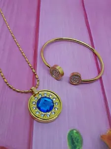 1set gelang dan kalung  titanium anti karat anti luntur