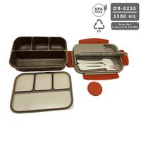 Gambar Kotak Makan 4 sekat Anti Campur Antar Sekat 1300 ML Include Wadah Sup Warna Cantik 2 Tone Free Sendok Garpu Blue Bulat - Biru dari Ollahomeliving Kota Bogor 5 Tokopedia