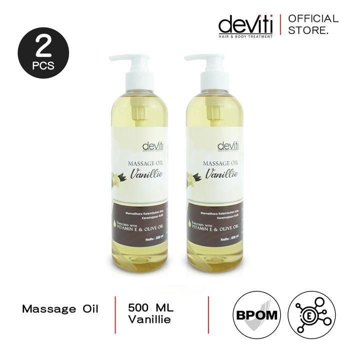 Gambar Deviti Massage Oil Combo 2 Pcs Minyak Pijat with Vanillie Aromatherapy 500 mL dari Deviti Kota Administrasi Jakarta Barat Tokopedia