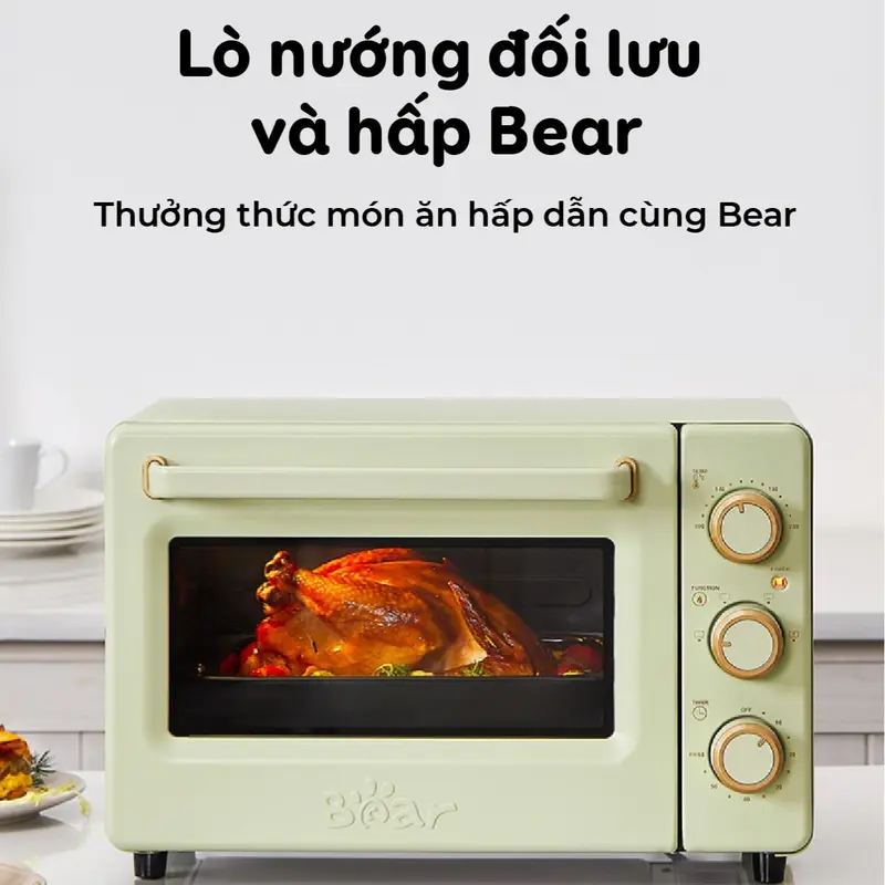 [Tặng Găng Tay Chống Bỏng] Lò Nướng BEAR, Lò Nướng Điện, Lò Nướng Đa Năng, Lò Nướng Thịt Bánh Mì Chống Dính An Toàn 18L DKX-C20R5 1