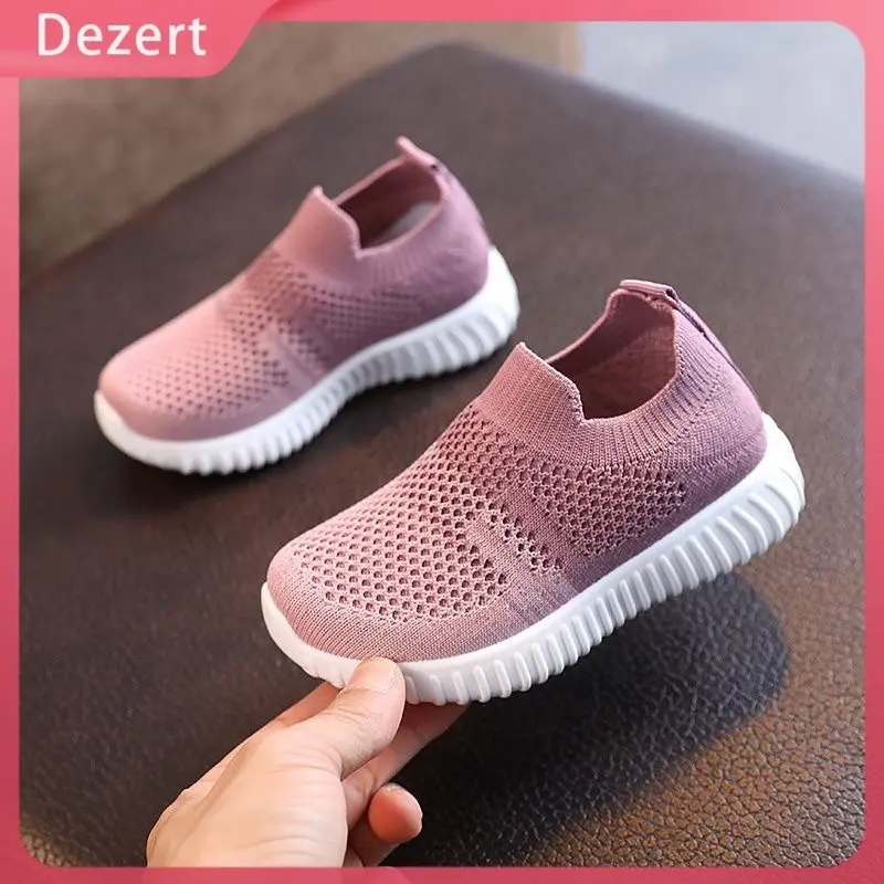 Sepatu Anak Cewek Sepatu Kanvas Bernapas Mesh Sepatu Anak Perempuan Sepatu Perempuan Kasual Warna Permen Sepatu Bayi 1-6 Tahun Slip On