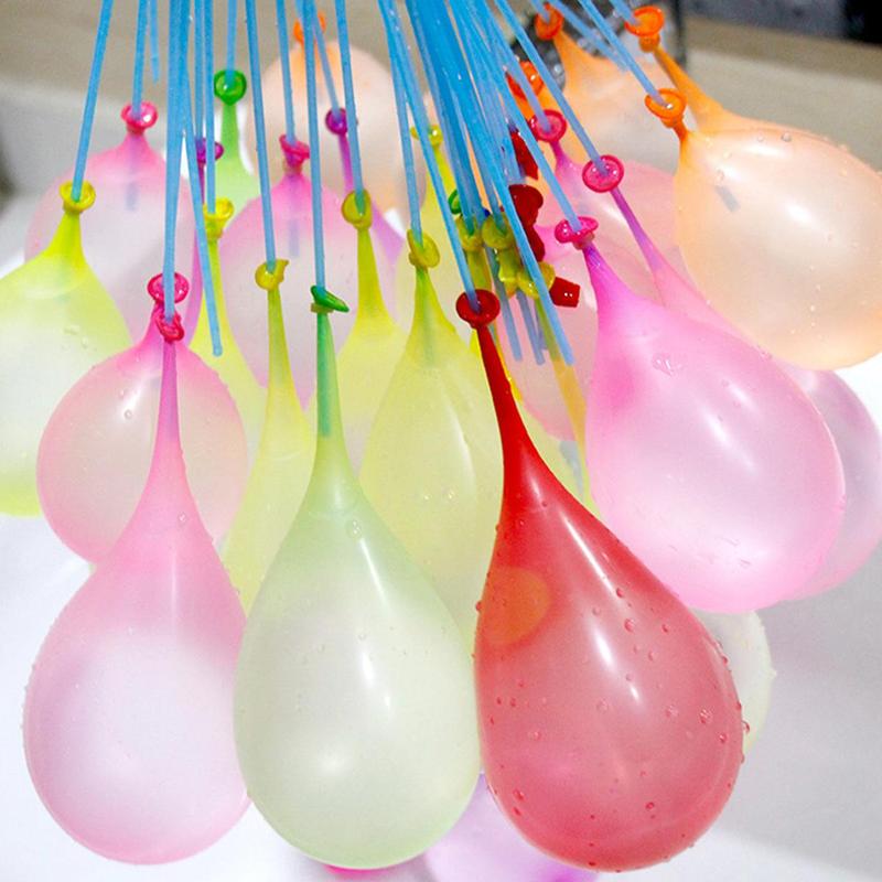 Multicolor Water Balloons, 6 Bunches/222pcs Quick Fill Water Balloons, Splash Balloon for Outdoor Party Games, Party Supplies, Super Bowl Party Decoration, Inflatable, Colorful 0