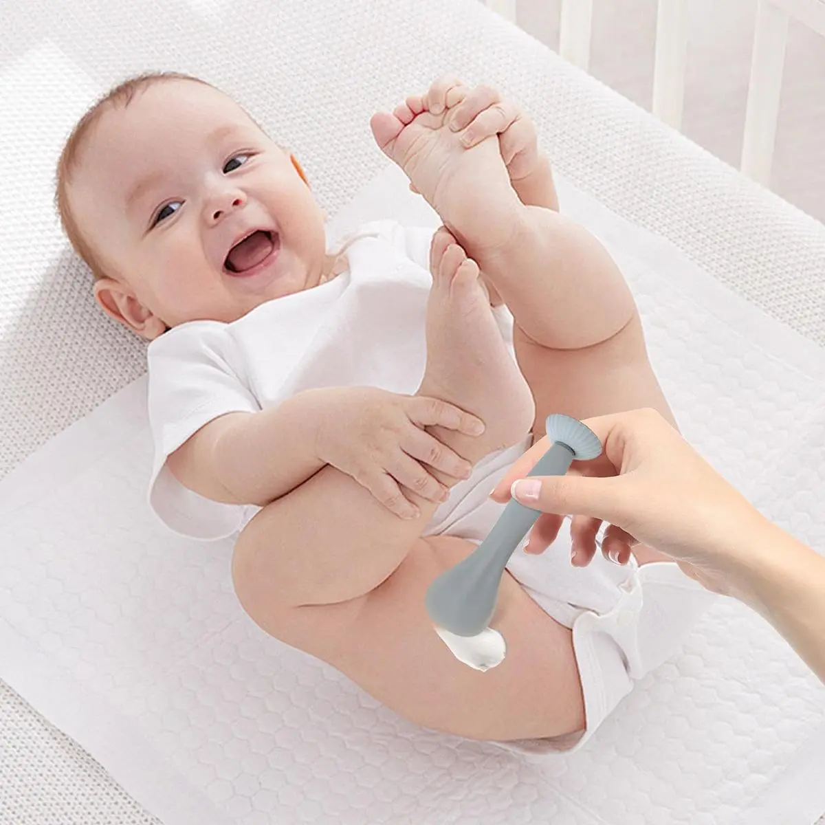 Soft Silicone Diaper Cream Brush Applicator Baby Spatula For Diaper Cream Baby Butt Brush Baby Bum Spatula With Suction Base