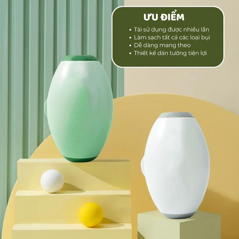 Con lăn lông mèo silicone tái sử dụng siêu dính, mini, dùng để làm sạch bụi trên giường, quần áo 1