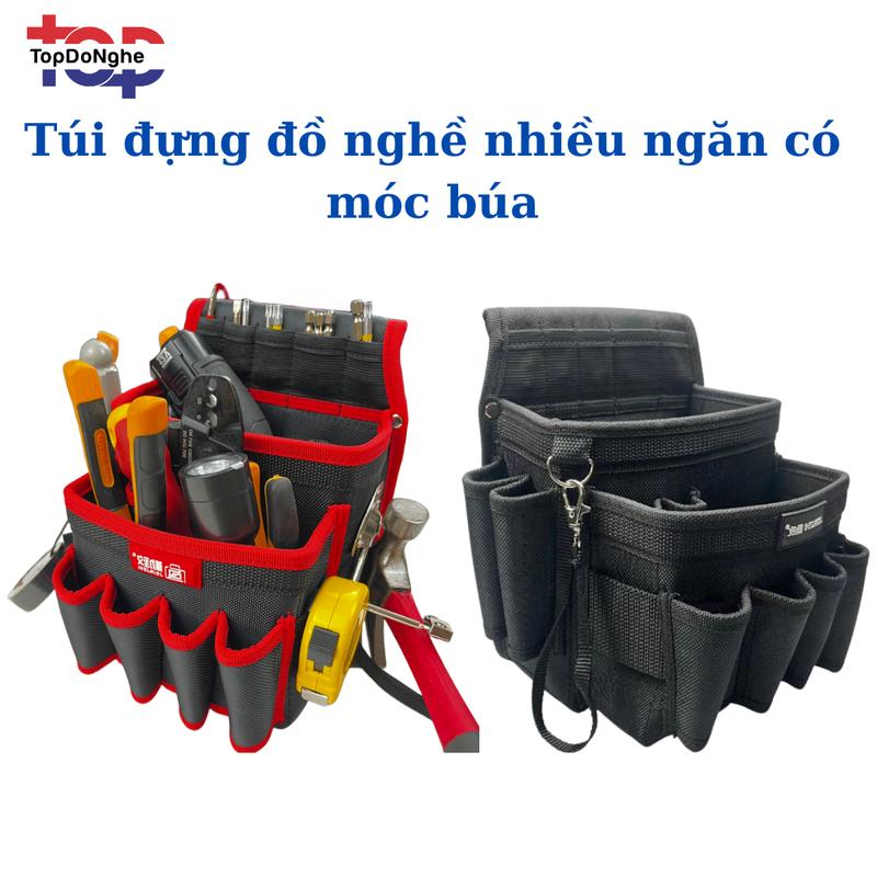 Túi đựng đồ nghề nhiều ngăn và có móc búa thuân tiện cho anh em làm điện điện lạnh camera túi đồ tool bag