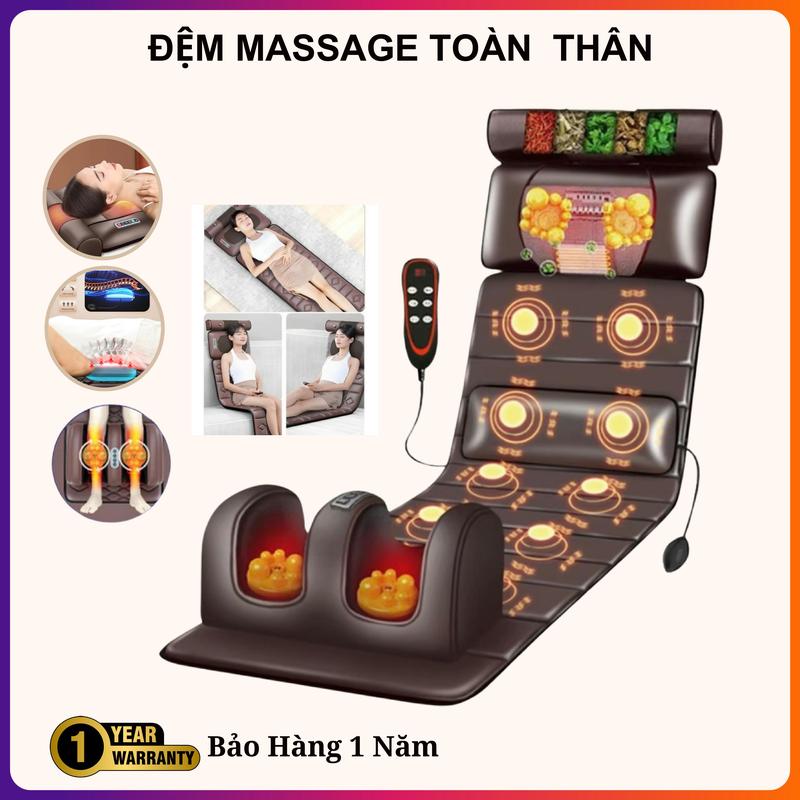 Đệm Massage toàn thân thư gián thảm massage hồng ngoại - chất liệu da pu cao cấp