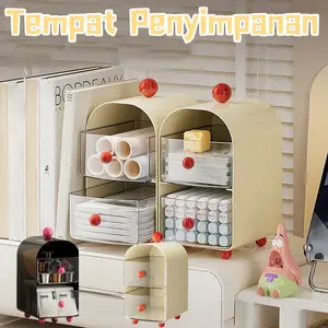 Kotak Penyimpanan Kopi Sederhana Multifungsi Serbaguna / Kotak Penyimpanan Dua Lapis Minimalis / Rak Penyimpanan Kombinasi / Organizer Kafe Multifungsi Serbaguna Akrilik / Tempat Penyimpanan Kopi Kotak