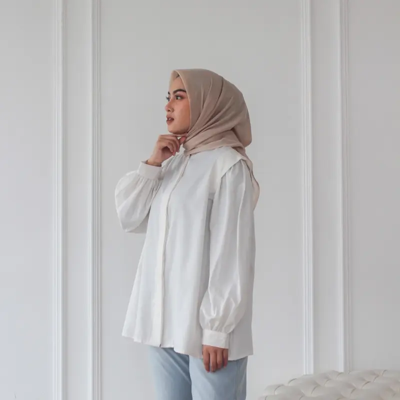 BY LFAZ Zetta Oversized Shirt Part 1 | Kemeja Kerja - Kuliah Katun Premium Wanita  Basic Oversize Atasan 4