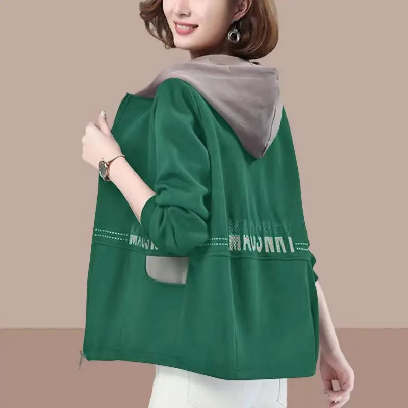 Áo Khoác Ngắn, Phong Cách Hàn Quốc, Dành Cho Phụ Nữ, Đầu Mùa Thu, Dáng Rộng Rãi Và Bó Sát, Thích Hợp Cho Mẹ TRUNG NIÊN, Áo Khoác Thường Ngày Áo Khoác Dài Tay, Hàng Mới Về 2023 Top Jacket Women áo  phao  trám  nữ