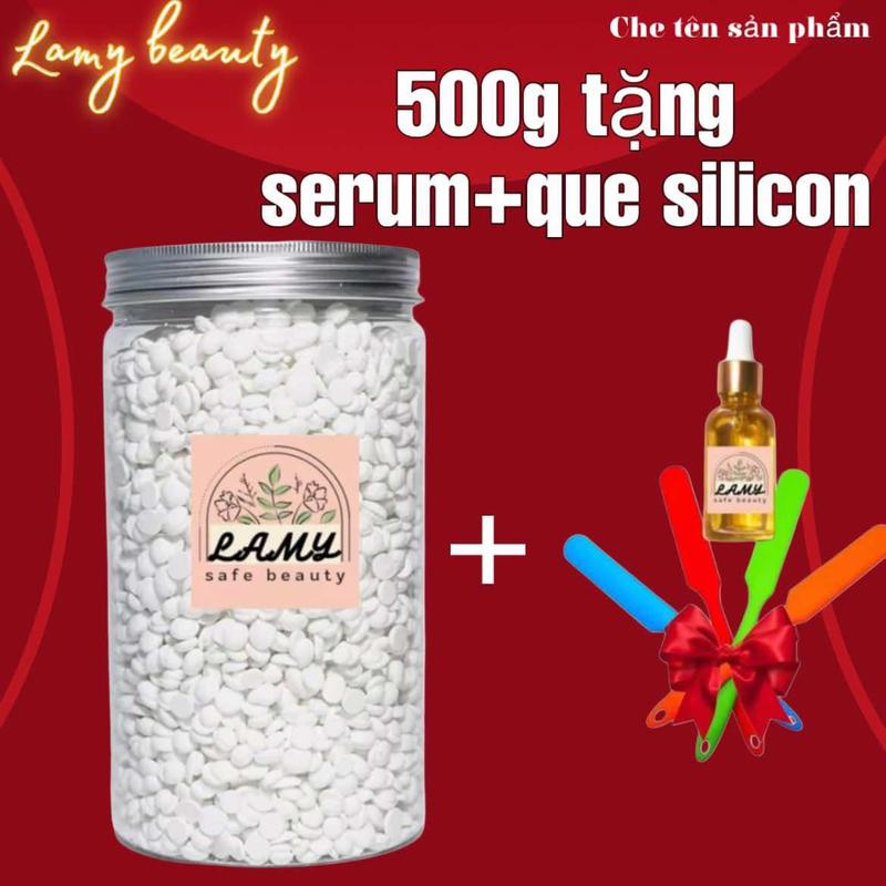 [TẶNG SERUM+QUE SILICON] Hũ 500g sáp wax lông sữa dừa cao cấp coconut tẩy sạch đa vùng lông tay chân nách dùng cho cả da nhạy cảm