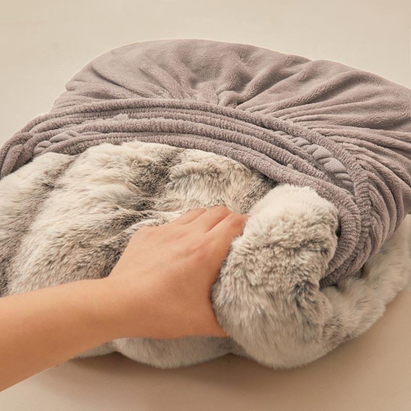 Ga gối nỉ lông hồ ly 3 món mềm mại ấm áp giữ nhiệt nhiều màu 3 size M6, M8, 2M Rubi decor 2