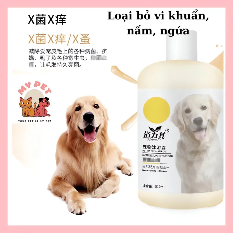 Sữa tắm cho Chó Mèo Dorrikey, Trị ve rận, Nấm, Ngứa, giúp mượt lông (510ml) - MyPet Shop - Hà Nội 6