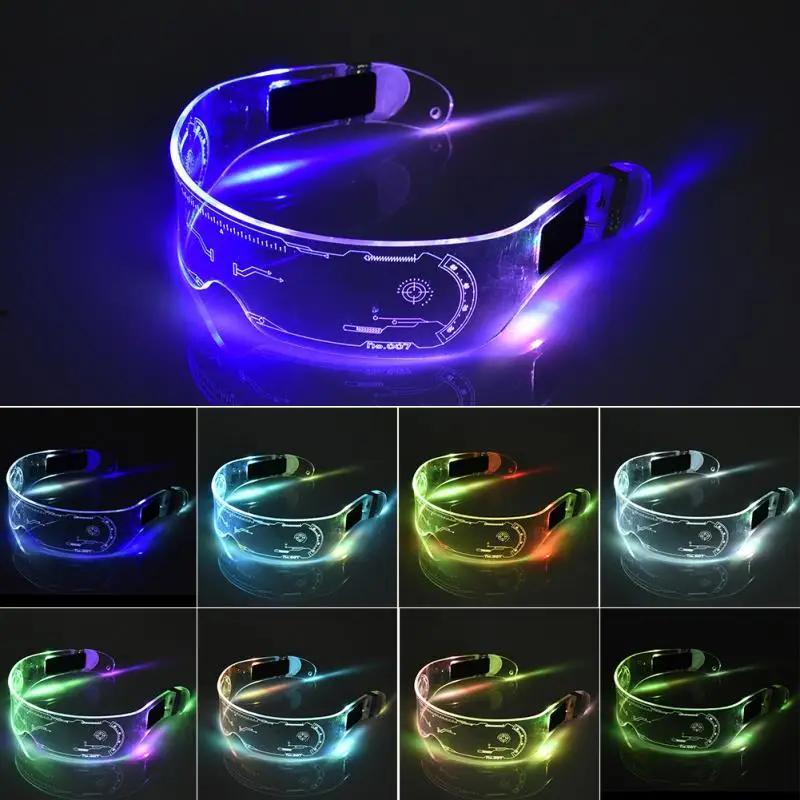 Product Introduction of Colorful Luminous LED Glasses for Music Bar KTV Neon Party Christmas Halloween Decoration LED Goggles Festival Performance Props 13