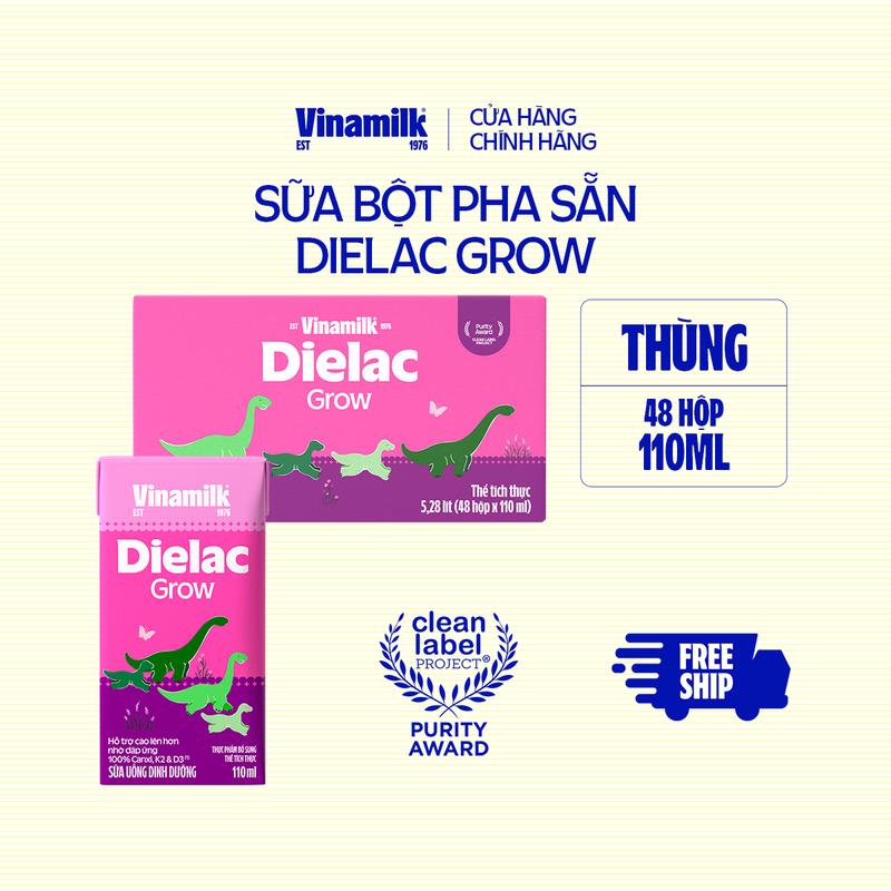 Thùng 48 hộp Sữa bột pha sẵn Dielac Grow 110ml