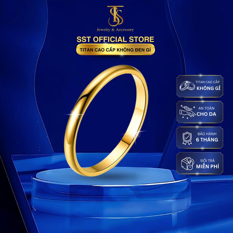 Nhẫn trơn 1 chỉ titan không rỉ N11 Women Nữ