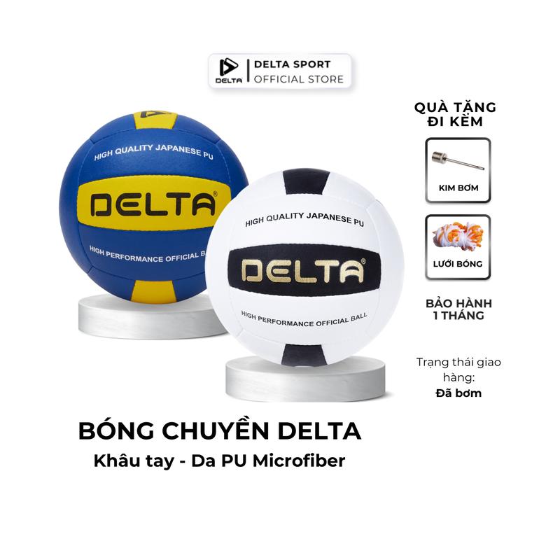 Bóng Chuyền DELTA Size 5 Khâu Tay Cao Cấp Da PU Microfiber Mềm Êm Chơi Cho Nhiều Loại Sân DELTABC02