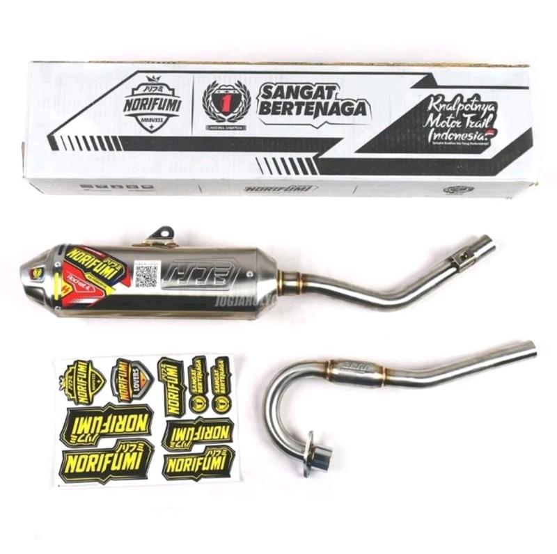 Product Introduction of Knalpot Norifumi Rocket 4 logo baru klx crf d-tracker wr pemasangan PNP produk only full system Motor Motorcycle Sporty 1