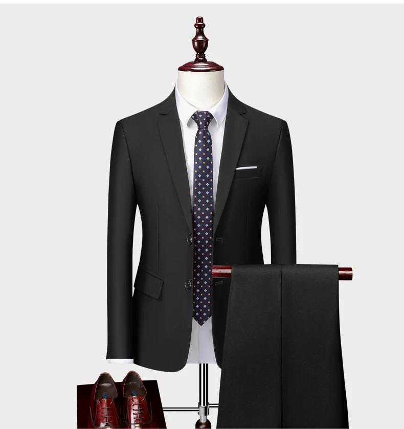 Product Introduction of (Jacket+Pants) Latest Men Suit Set Formal Blazers Slim Fit Business Tuxedo 2 Pcs Suit Groom's Wedding Dress Man Suit S-6XL 16