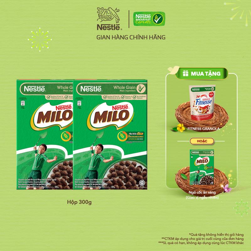 Nestlé VN Combo 2 Ngũ cốc ăn sáng MILO (Hộp 300g)-ST