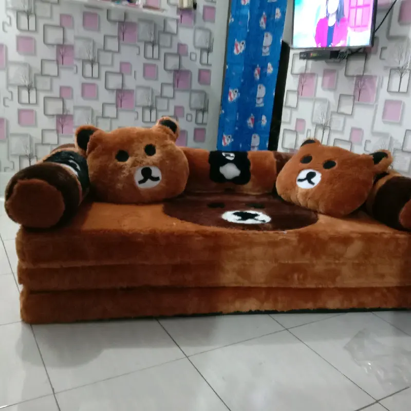 Sofa bed karakter tedy bear coklat 1