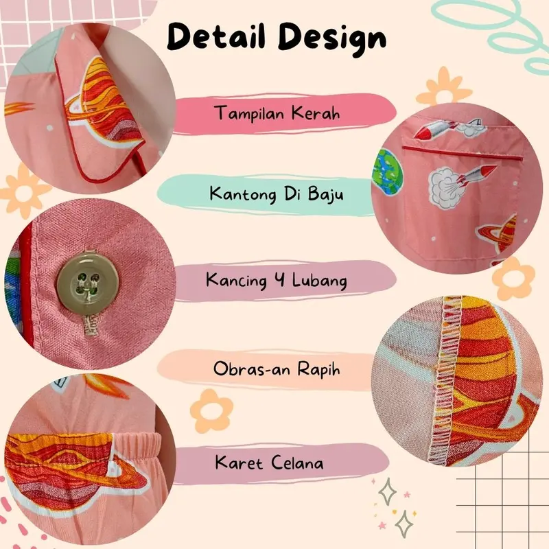 Cleopatra Piyama Wanita PP ( L, XXL ) Bahan Microtex / Motif Karakter / Setelan Baju Tidur Lengan Panjang Poliester 4