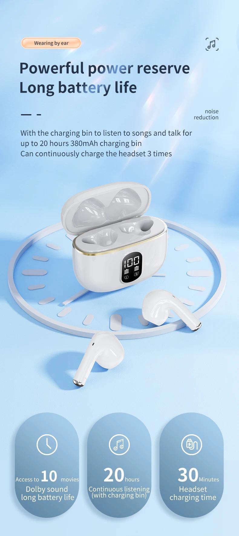 Product Introduction of X87 wireless headphones touch control gaming headsets bt5.3 earphones HiFi stereo noise reduction waterproof earbuds with mic 22
