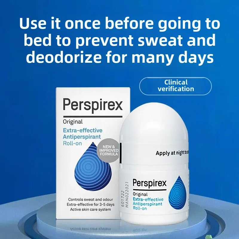 [95% Positive Rating] Perspirex Sweat Stain Remover Imported from Denmark, Antiperspirant Underarm Dryness Deodorizer Long-lasting Roll-on Genuine Unisex