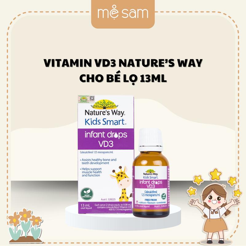 DATE T2.2026 Nature's Way Kids Smart Infant Drops Vd3 - Bổ sung Vitamin D3 cho bé