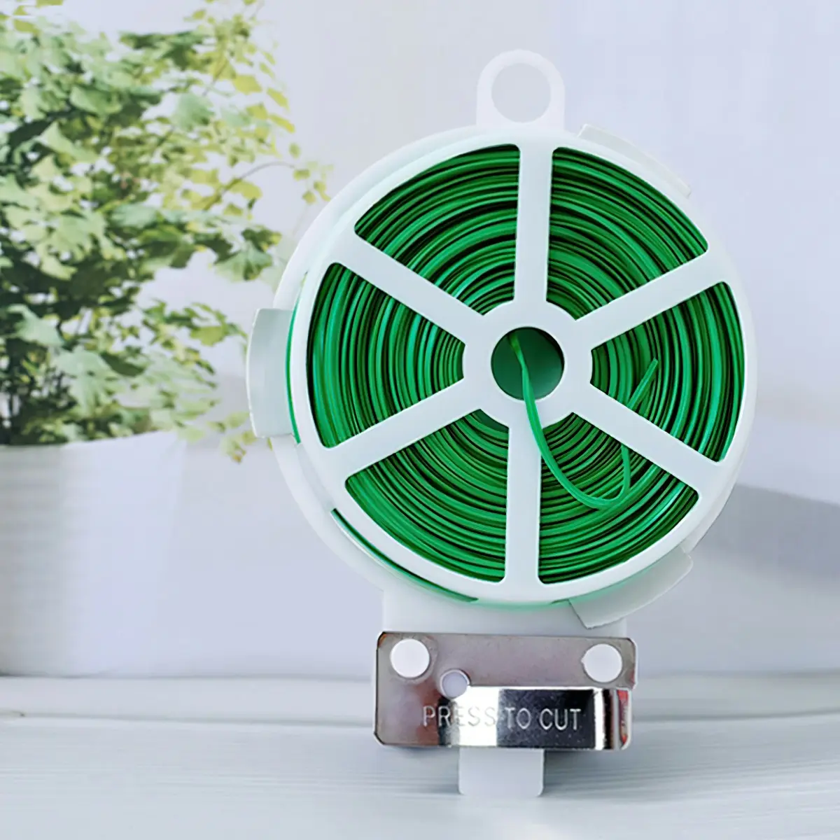 Cuộn dây kẽm bọc nhựa buộc đồ buộc cây cảnh đa năng kèm dao cắt