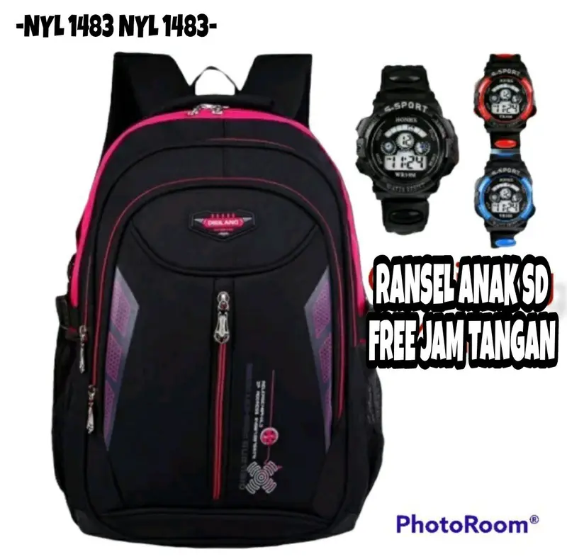 tas sekolah anak laki-laki anak perempuan backpack sekolah anak tk sd smp sma kuliah 2